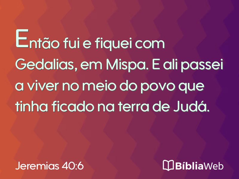 Jeremias 40:6 em imagem para compartilhar