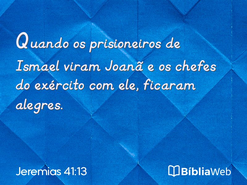 Jeremias 41:13 em imagem para compartilhar