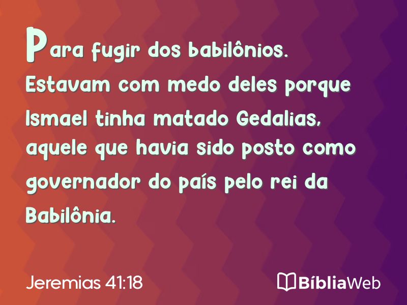 Jeremias 41:18 em imagem para compartilhar