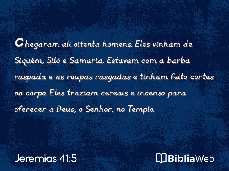 Jeremias 41:5 em imagem para compartilhar
