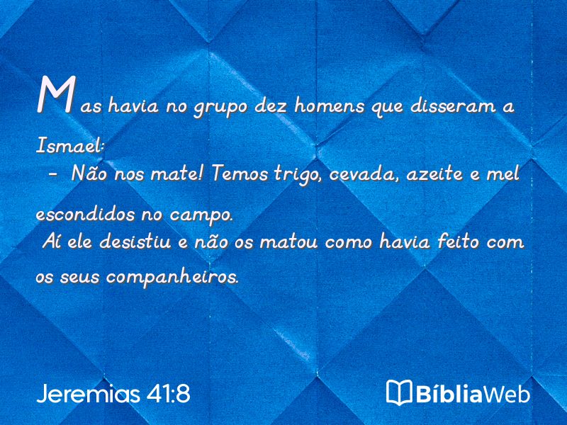 Jeremias 41:8 em imagem para compartilhar
