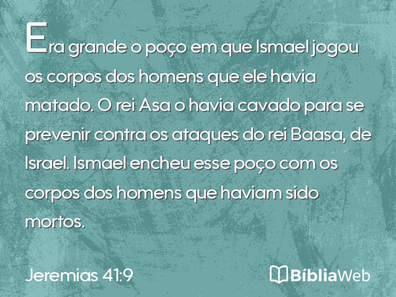 Jeremias 41:9 em imagem para compartilhar