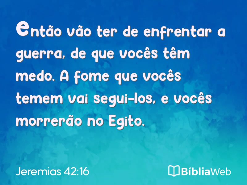 Jeremias 42:16 em imagem para compartilhar