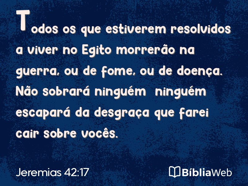 Jeremias 42:17 em imagem para compartilhar