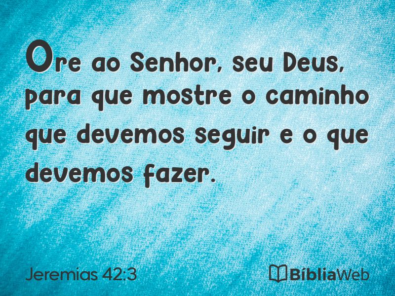 Jeremias 42:3 em imagem para compartilhar