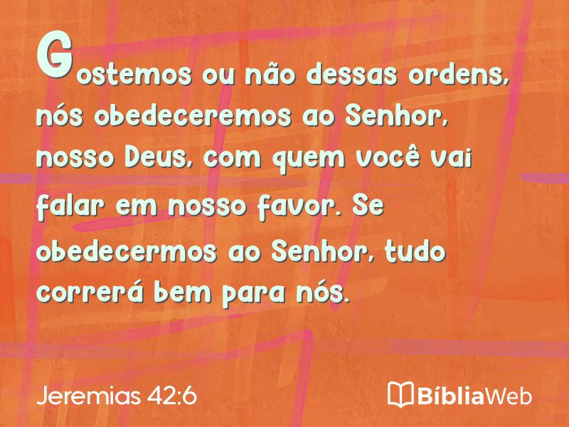Jeremias 42:6 em imagem para compartilhar