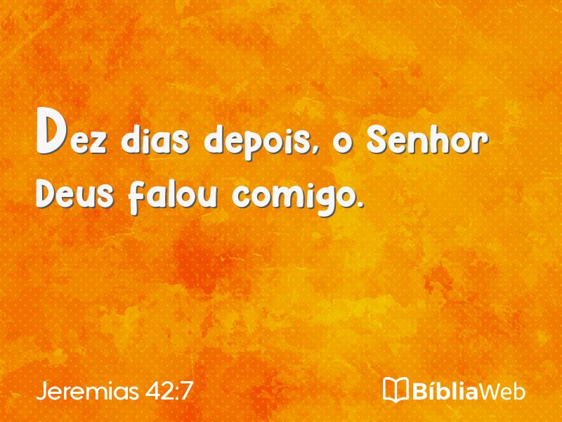 Jeremias 42:7 em imagem para compartilhar