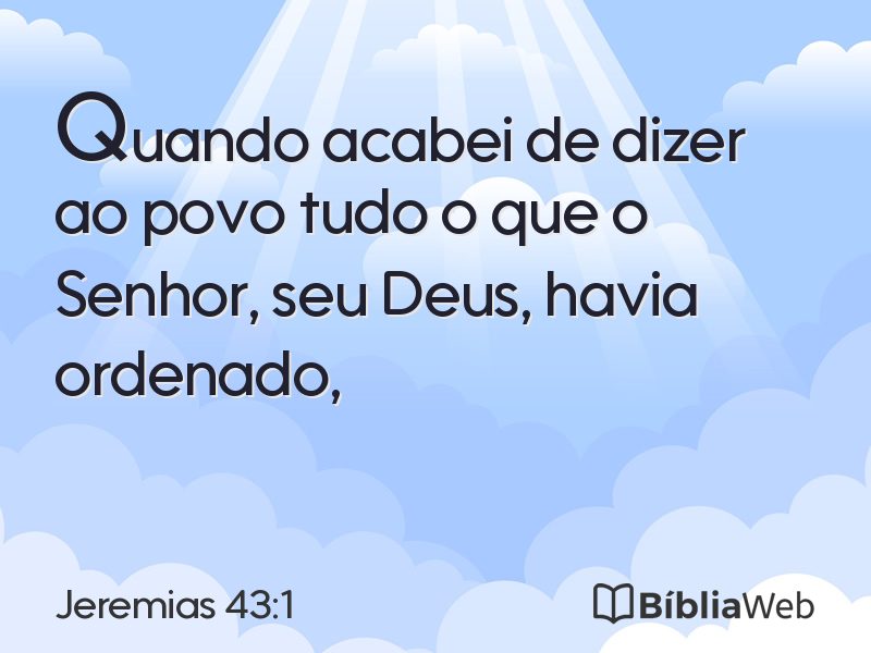 Jeremias 43:1 em imagem para compartilhar