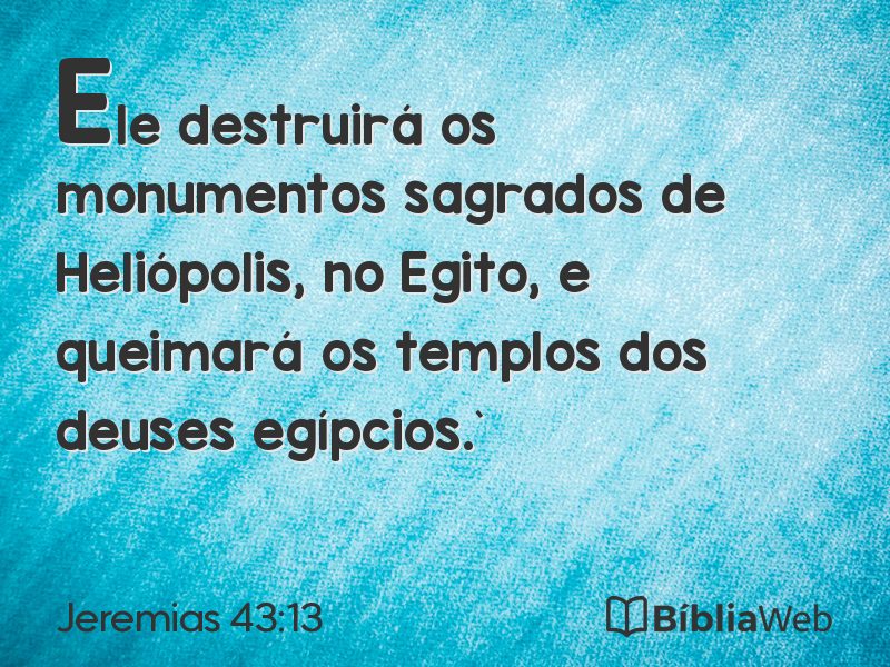 Jeremias 43:13 em imagem para compartilhar