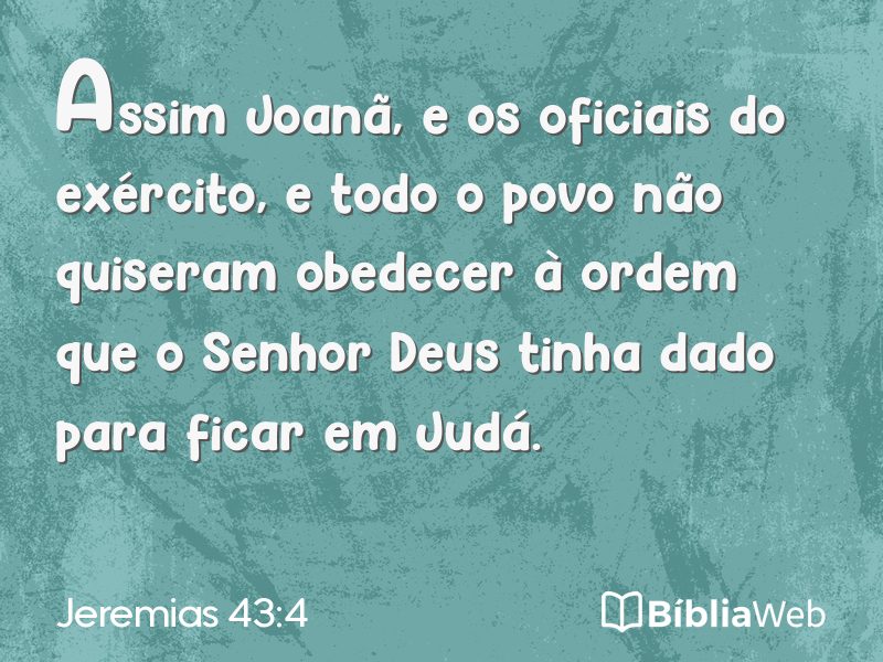 Jeremias 43:4 em imagem para compartilhar