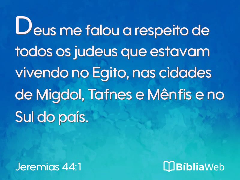 Jeremias 44:1 em imagem para compartilhar