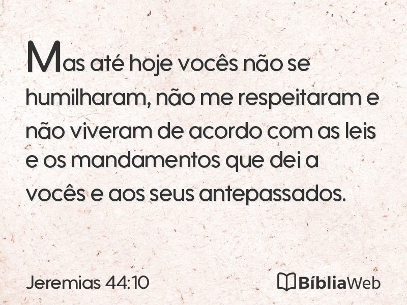 Jeremias 44:10 em imagem para compartilhar