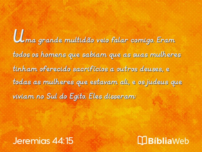 Jeremias 44:15 em imagem para compartilhar
