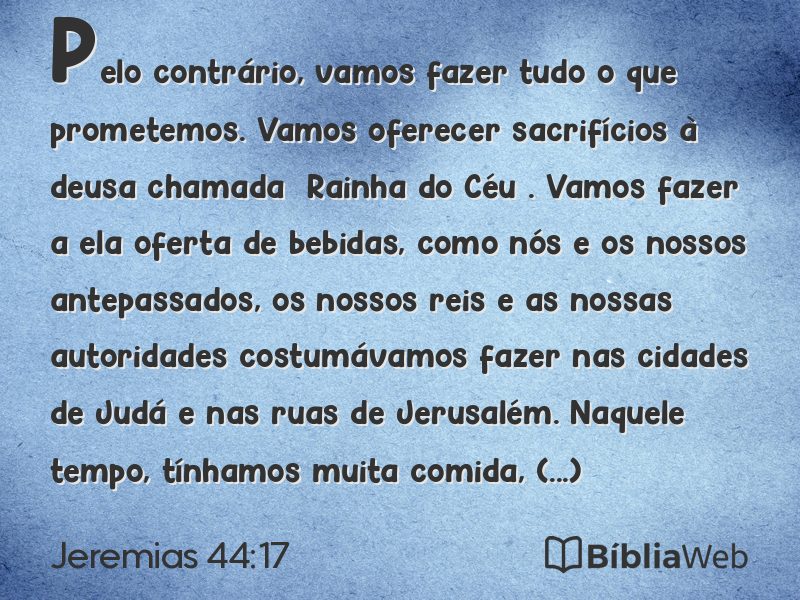 Jeremias 44:17 em imagem para compartilhar