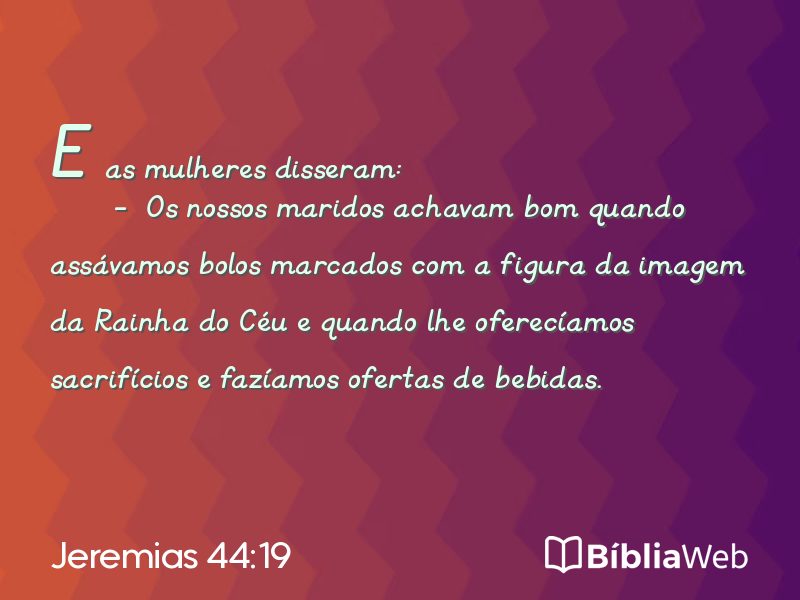 Jeremias 44:19 em imagem para compartilhar