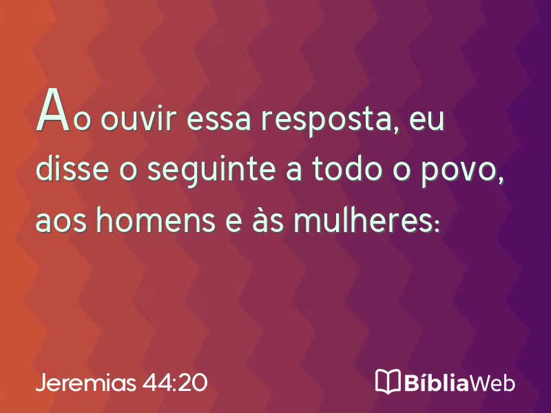 Jeremias 44:20 em imagem para compartilhar