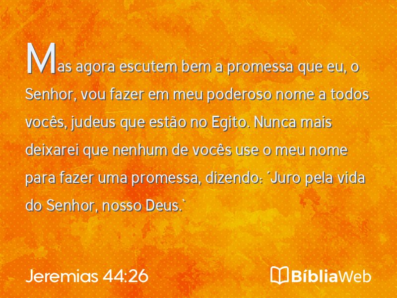 Jeremias 44:26 em imagem para compartilhar