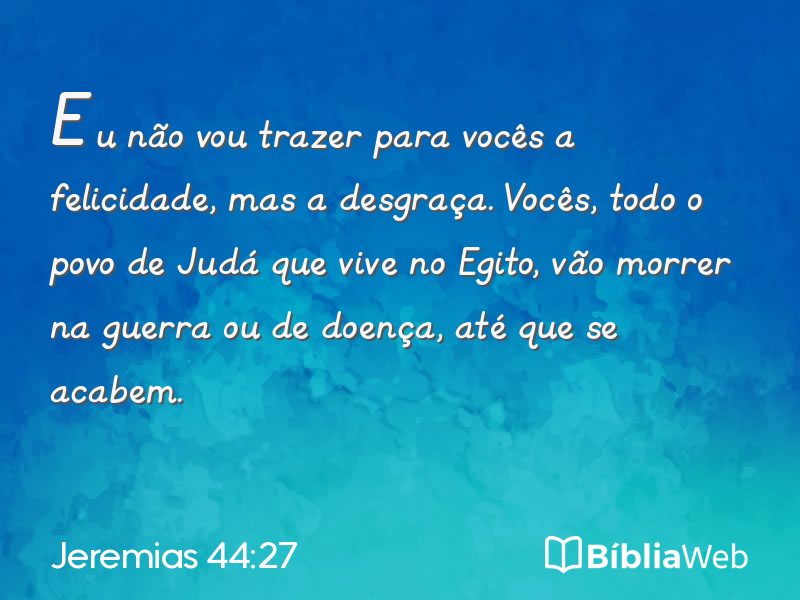 Jeremias 44:27 em imagem para compartilhar