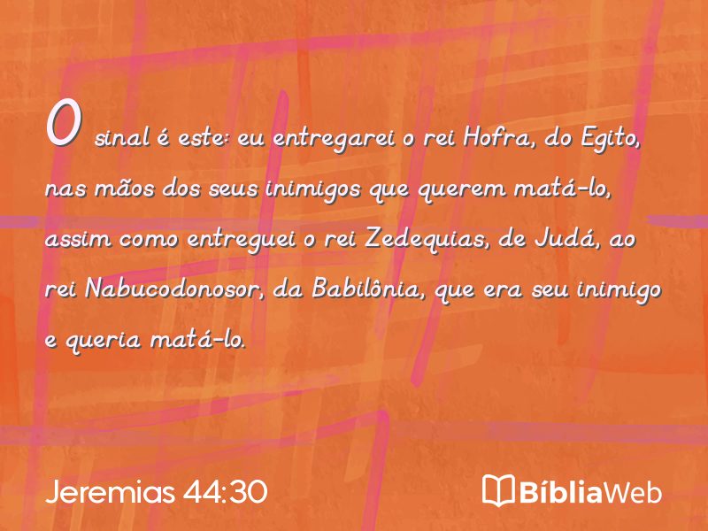 Jeremias 44:30 em imagem para compartilhar