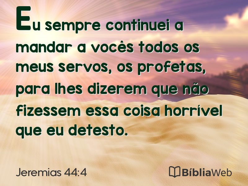 Jeremias 44:4 em imagem para compartilhar