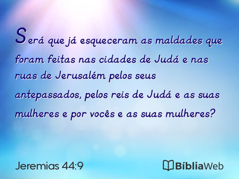 Jeremias 44:9 em imagem para compartilhar