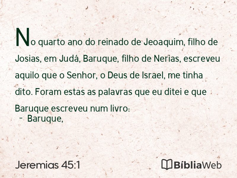 Jeremias 45:1 em imagem para compartilhar