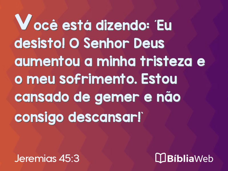 Jeremias 45:3 em imagem para compartilhar