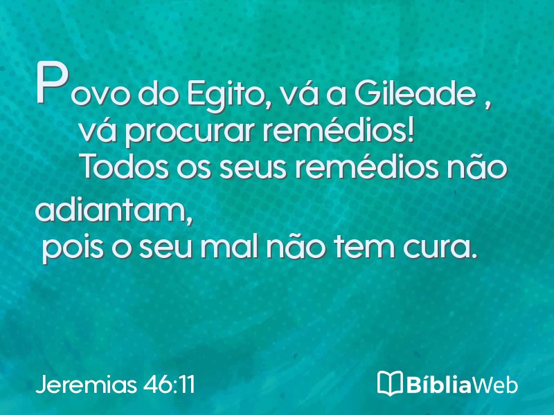 Jeremias 46:11 em imagem para compartilhar