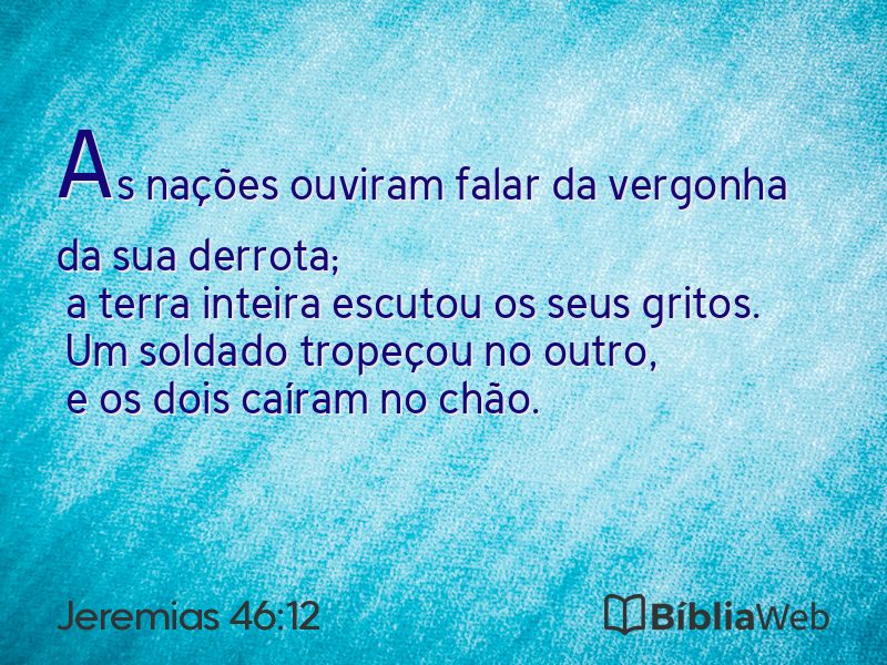 Jeremias 46:12 em imagem para compartilhar