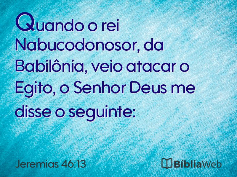 Jeremias 46:13 em imagem para compartilhar