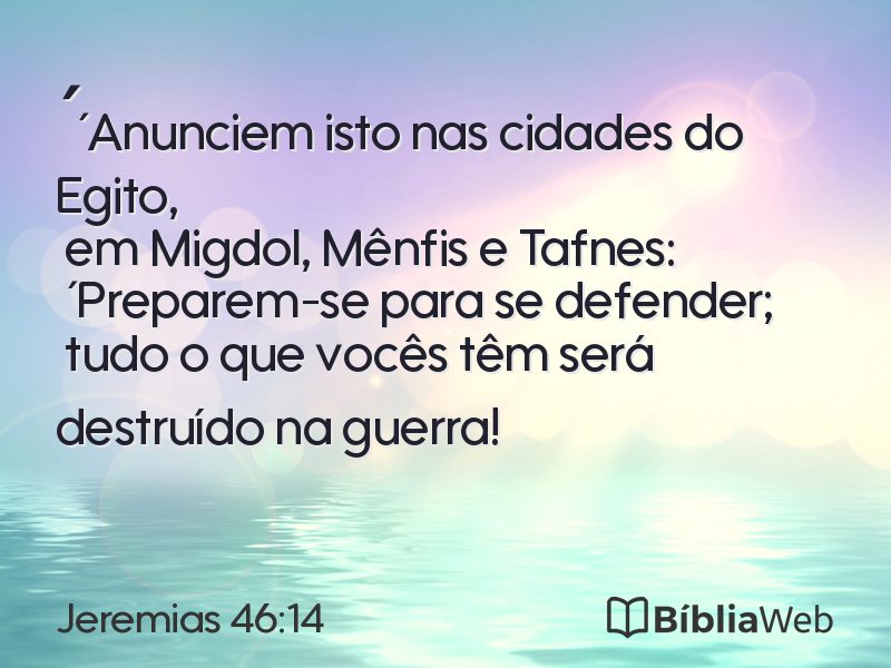 Jeremias 46:14 em imagem para compartilhar