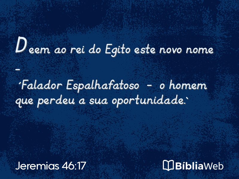 Jeremias 46:17 em imagem para compartilhar