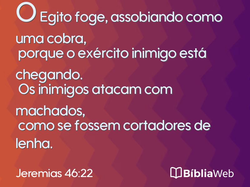 Jeremias 46:22 em imagem para compartilhar