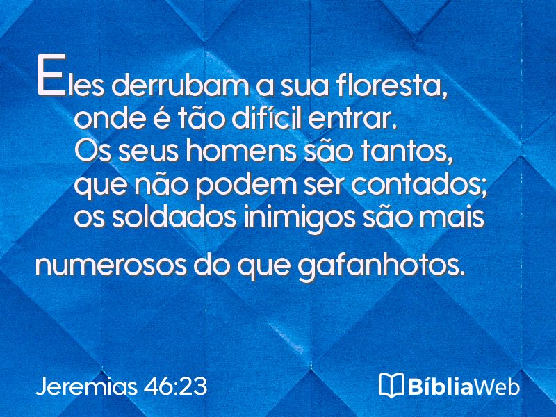 Jeremias 46:23 em imagem para compartilhar