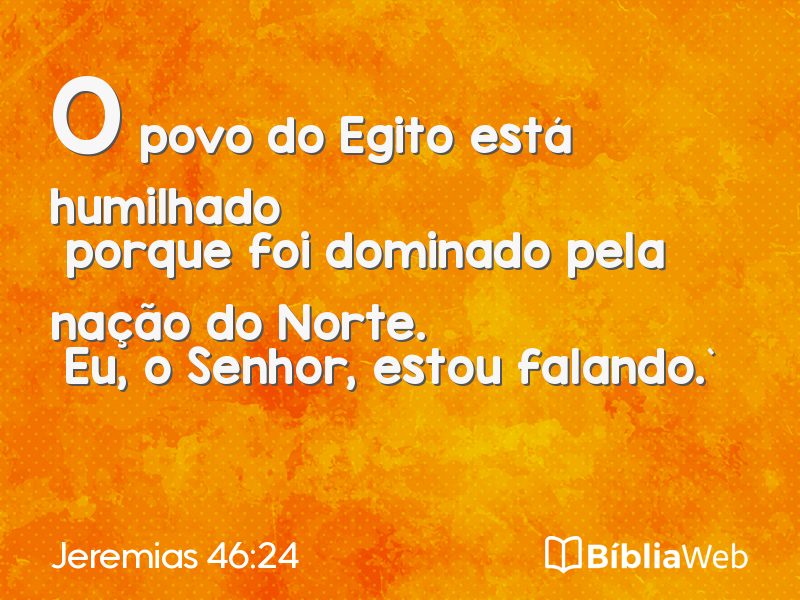 Jeremias 46:24 em imagem para compartilhar