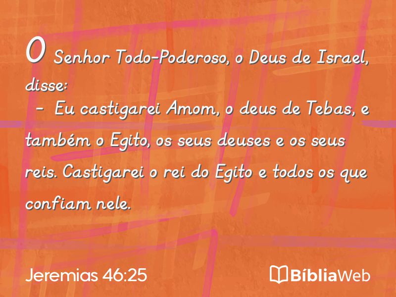 Jeremias 46:25 em imagem para compartilhar