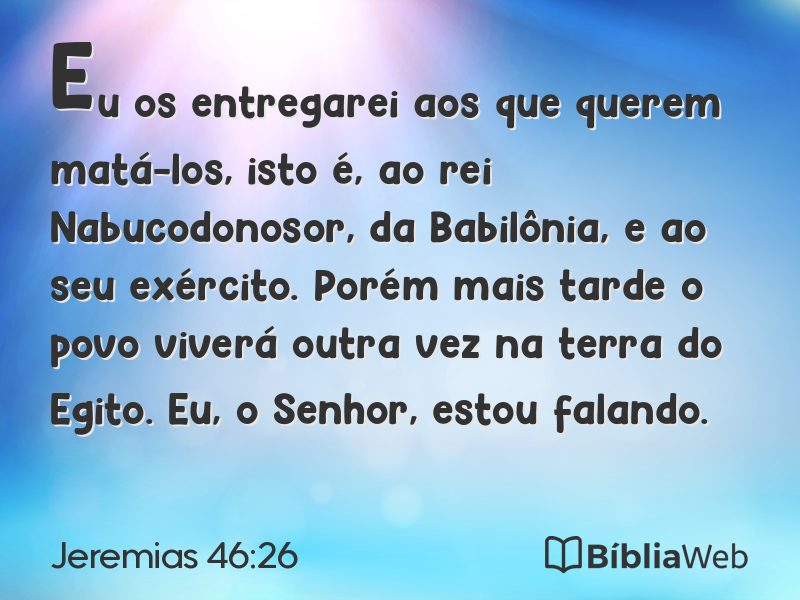 Jeremias 46:26 em imagem para compartilhar