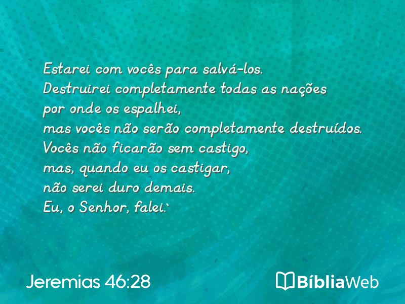 Jeremias 46:28 em imagem para compartilhar