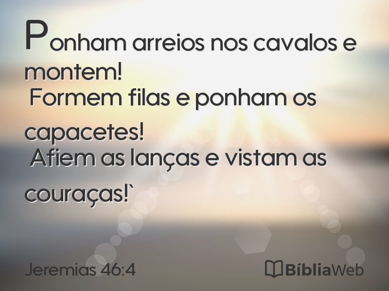 Jeremias 46:4 em imagem para compartilhar