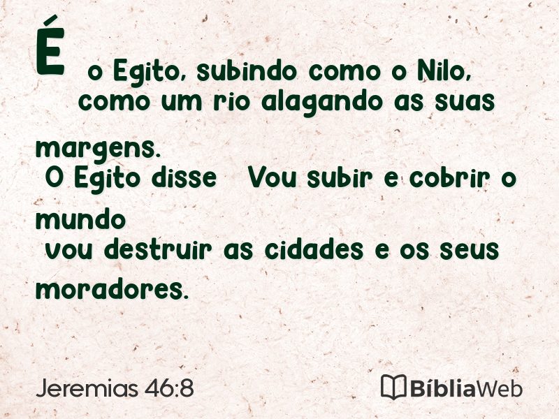 Jeremias 46:8 em imagem para compartilhar