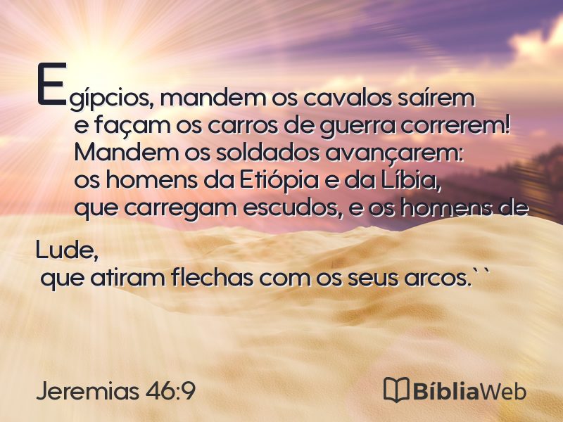 Jeremias 46:9 em imagem para compartilhar