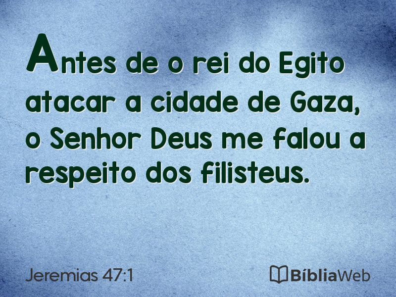 Jeremias 47:1 em imagem para compartilhar