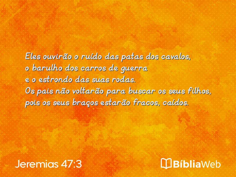 Jeremias 47:3 em imagem para compartilhar