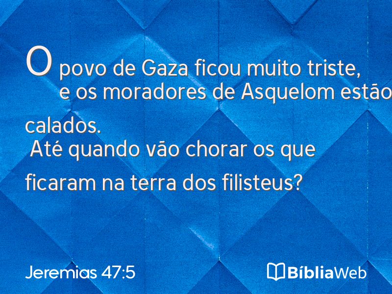 Jeremias 47:5 em imagem para compartilhar