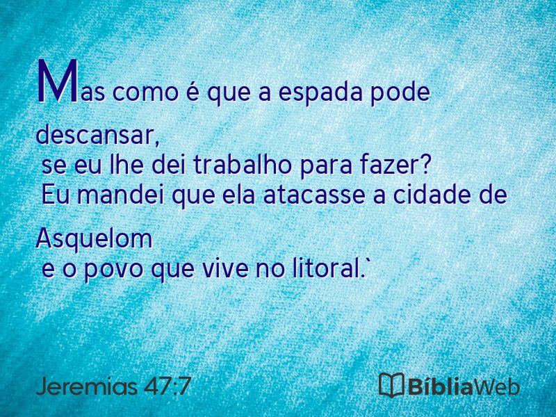 Jeremias 47:7 em imagem para compartilhar