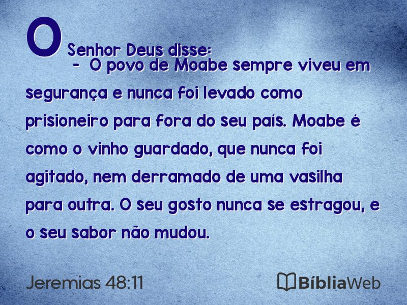Jeremias 48:11 em imagem para compartilhar