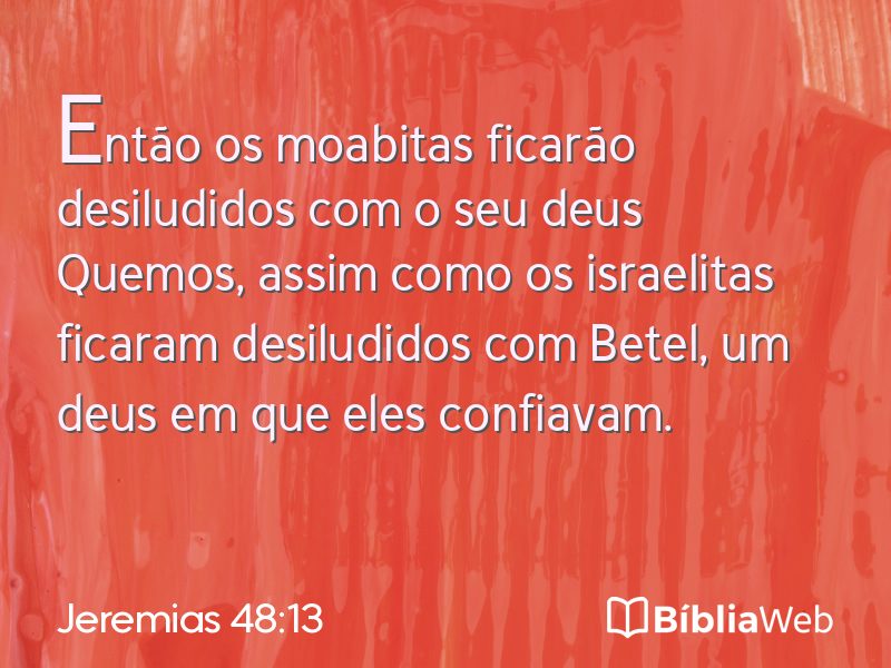 Jeremias 48:13 em imagem para compartilhar