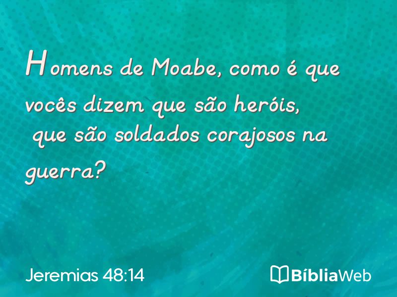 Jeremias 48:14 em imagem para compartilhar