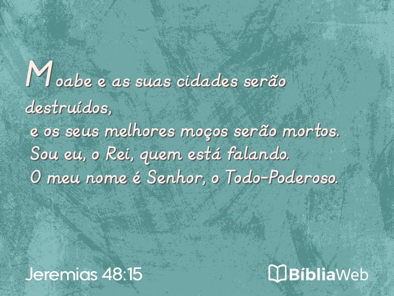 Jeremias 48:15 em imagem para compartilhar
