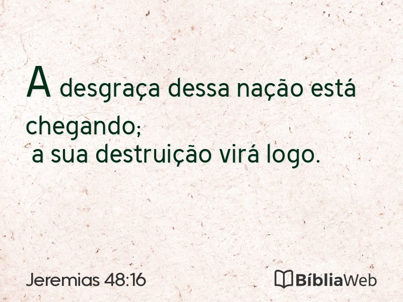 Jeremias 48:16 em imagem para compartilhar